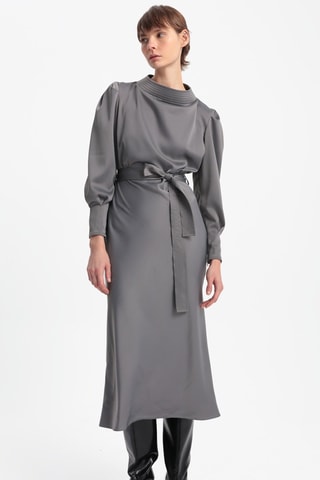 Robe midi - Gris
