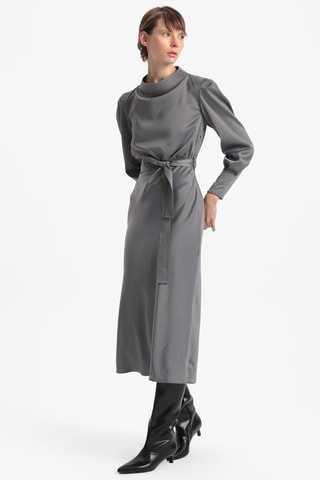 Robe midi - Gris