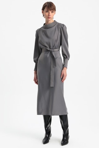 Robe midi - Gris