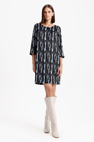 Robe droite - Noir et ciel