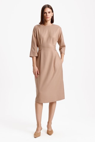Robe droite - Taupe