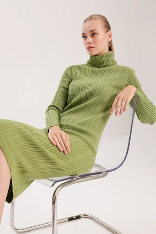 Robe fourreau - Vert olive