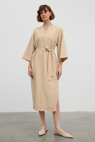 Robe midi - Beige