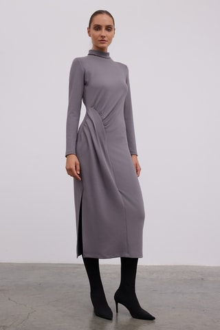 Robe longue - Gris foncé