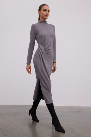 Robe longue - Gris foncé
