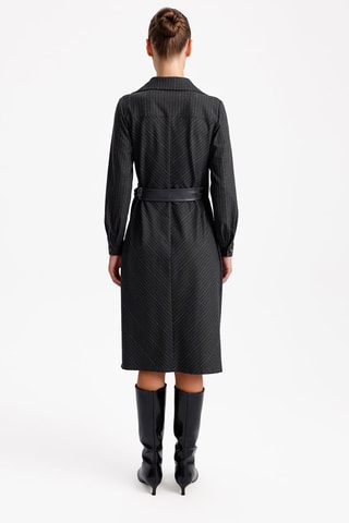 Robe portefeuille - Anthracite et écru