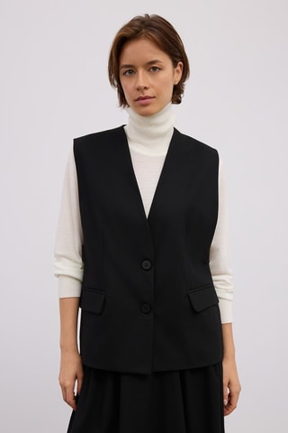 Gilet de costume sans manches - Noir
