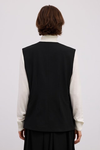 Gilet de costume sans manches - Noir