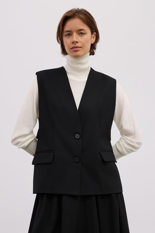 Gilet de costume sans manches - Noir