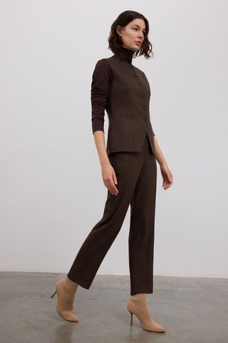 Gilet de costume sans manches - Marron