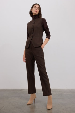 Gilet de costume sans manches - Marron