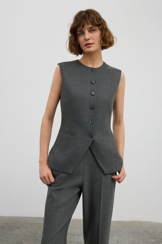 Gilet de costume sans manches - Gris anthracite