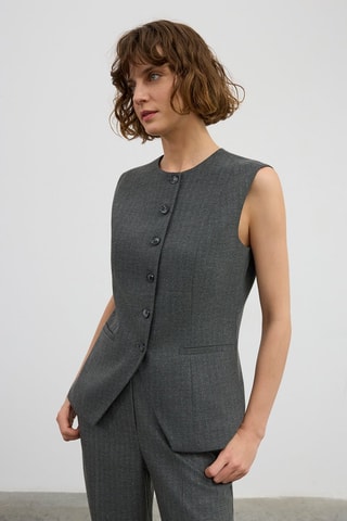 Gilet de costume sans manches - Gris anthracite