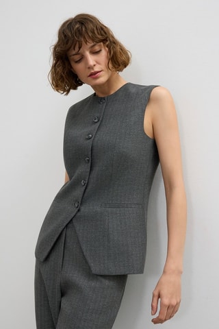 Gilet de costume sans manches - Gris anthracite