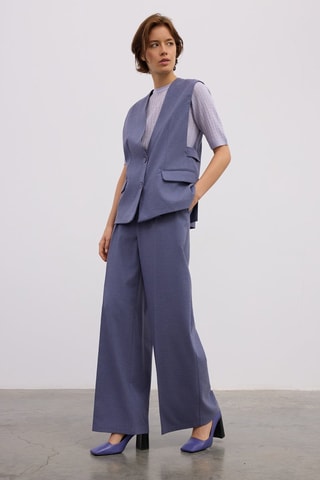 Gilet de costume sans manches - Indigo