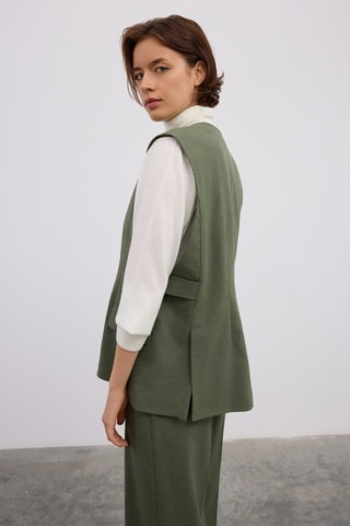 Gilet de costume sans manches - Kaki