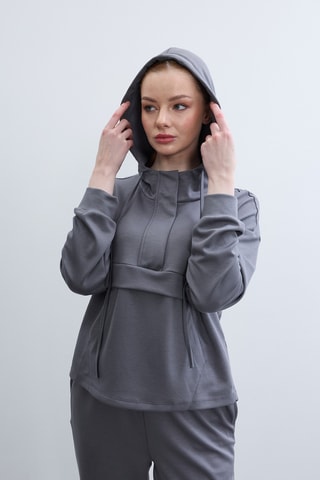 Sweat à capuche - Gris foncé