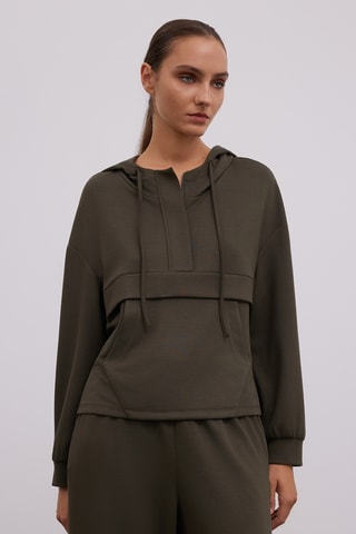 Sweat à capuche - Kaki