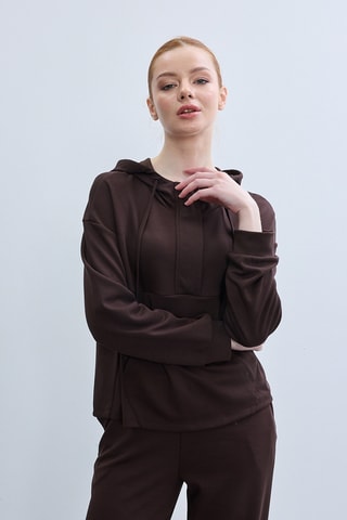 Sweat à capuche - Marron