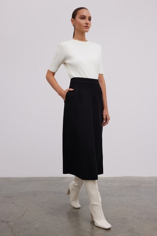 Jupe droite - Noir