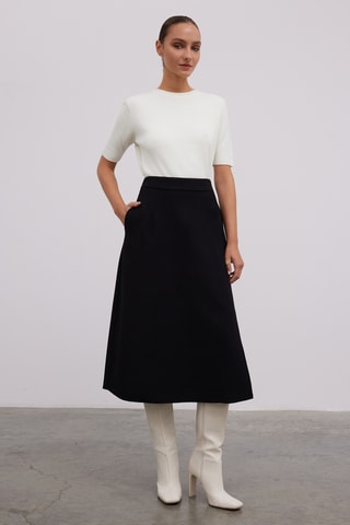 Jupe droite - Noir