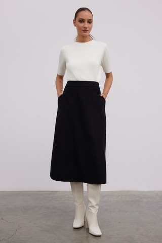 Jupe droite - Noir