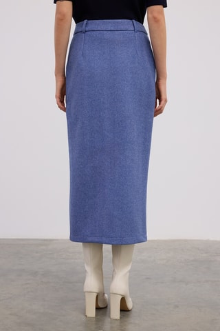 Jupe fourreau midi - Bleu