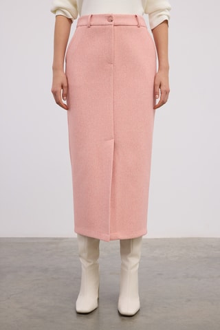 Jupe fourreau midi - Rose