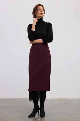 Jupe longue - Bordeaux