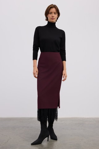 Jupe longue - Bordeaux