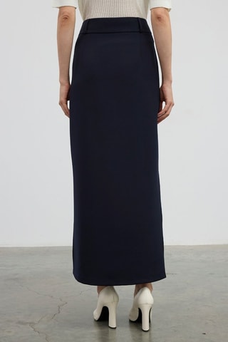 Jupe midi - Bleu marine