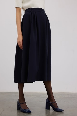 Jupe midi - Bleu marine