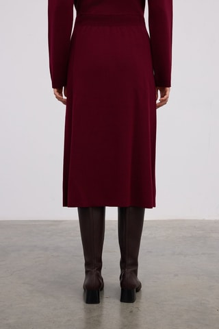 Jupe midi - Bordeaux