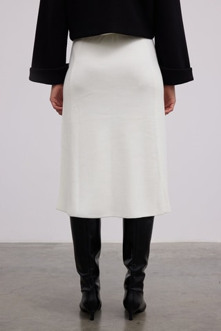 Jupe midi - Blanc