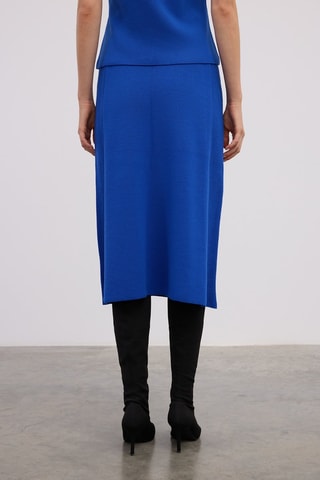 Jupe midi - Bleu vif