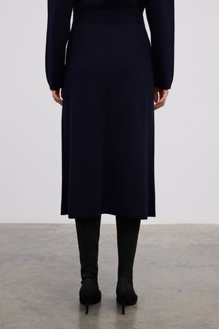Jupe midi - Bleu marine