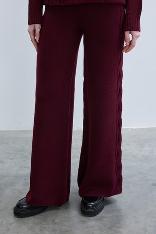 Pantalon wide legs - Bordeaux