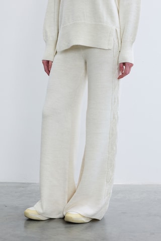 Pantalon wide legs - Ecru