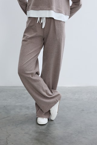 Pantalon droit - Taupe chiné