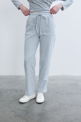 Pantalon droit - Bleu clair chiné