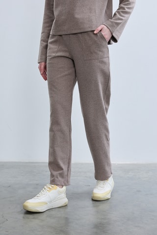 Pantalon droit - Taupe chiné