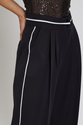 Pantalon wide legs taille haute - Noir