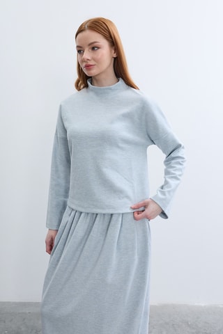 Blouse - Bleu clair chiné