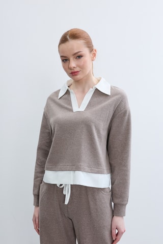 Blouse - Taupe chiné
