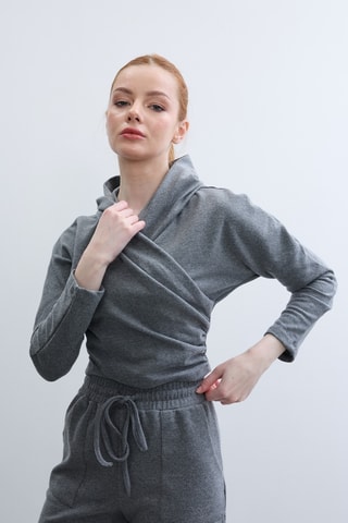 Top à capuche - Anthracite chiné