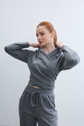 Top à capuche - Anthracite chiné