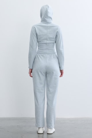 Top à capuche - Bleu clair chiné