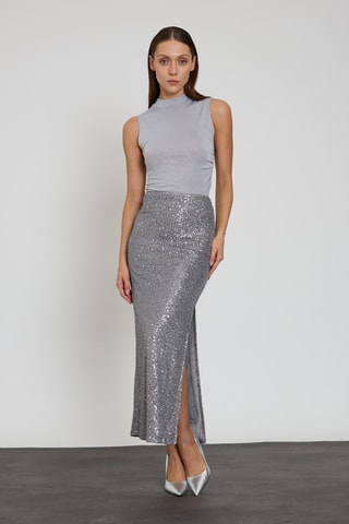 Jupe longue - Argenté