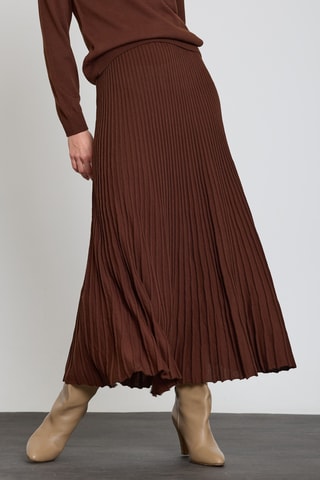 Jupe midi - Marron