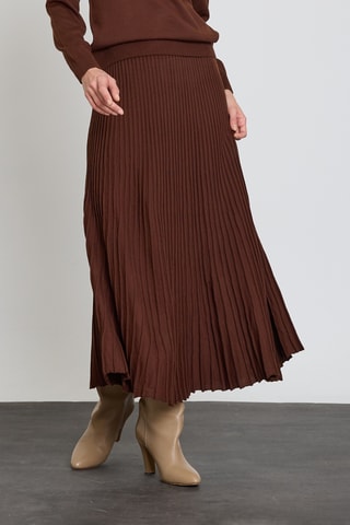 Jupe midi - Marron